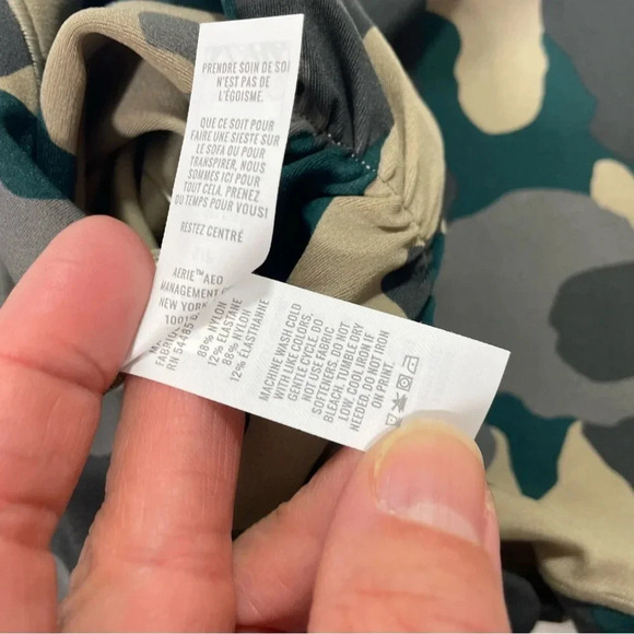 New Offline Aerie Hi Rise Flare Ruched Front Leggings Camouflage - Picture 5 of 10